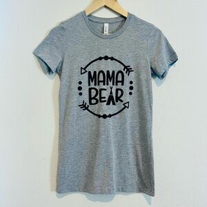Mama Bear Short Sleeve Graphic Tee Shirt Leisure Top